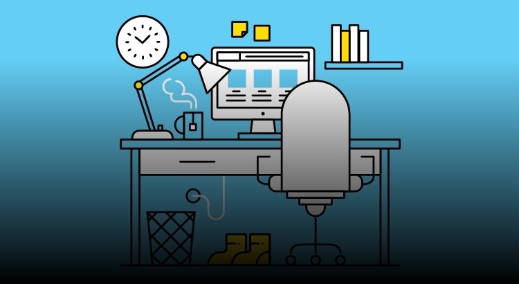 Graphic of a home office